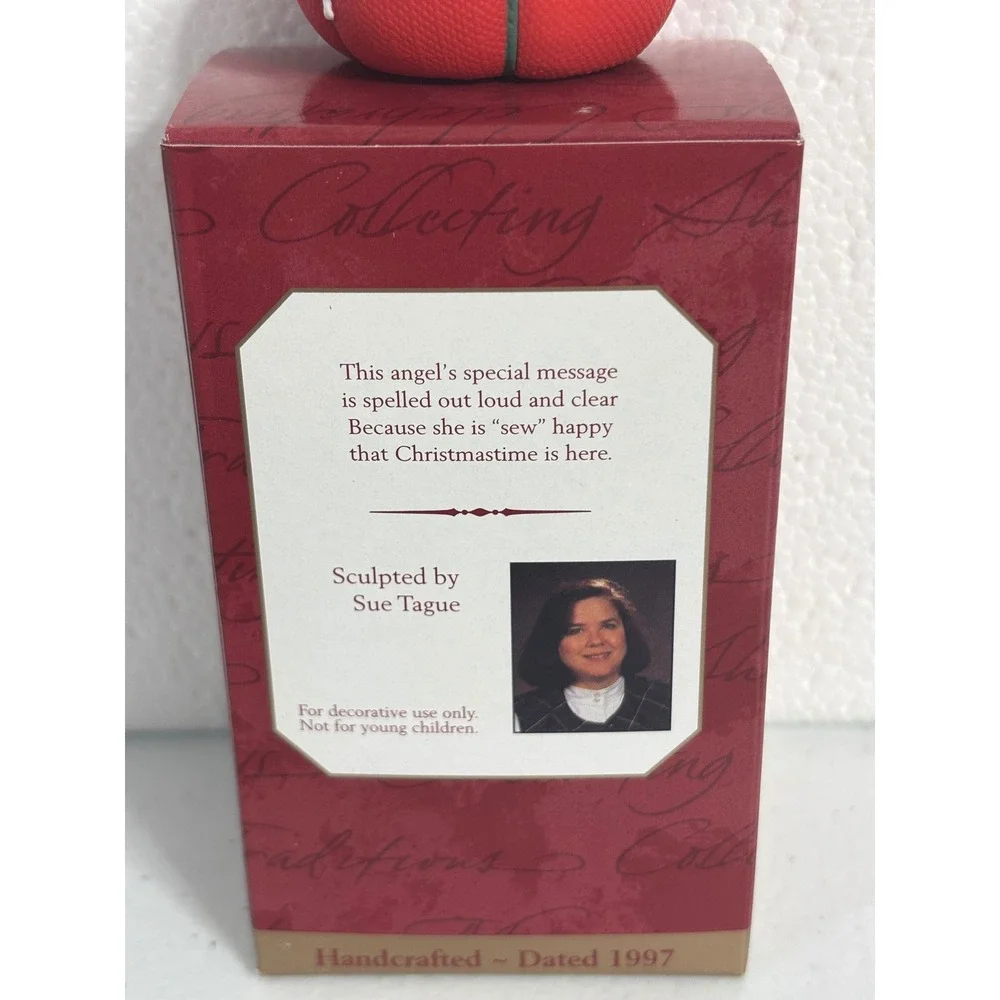 Hallmark‎ Keepsake Ornament Love to Sew Angel Cupid Heart Sewing Needle 1997